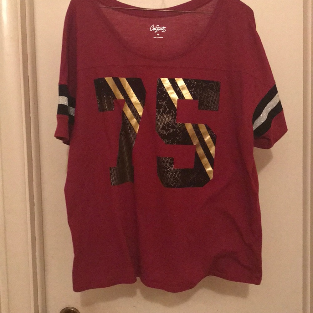 Maroon “75” Top
